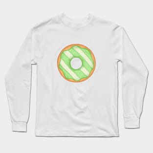 Green and White Donut Long Sleeve T-Shirt